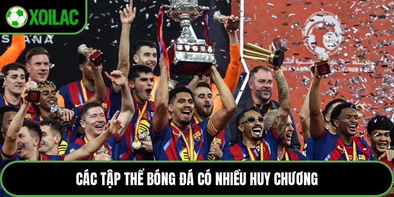 Các tập thể bóng đá có nhiều huy chương