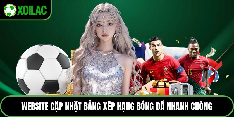 Website cập nhật bảng xếp hạng bóng đá nhanh chóng